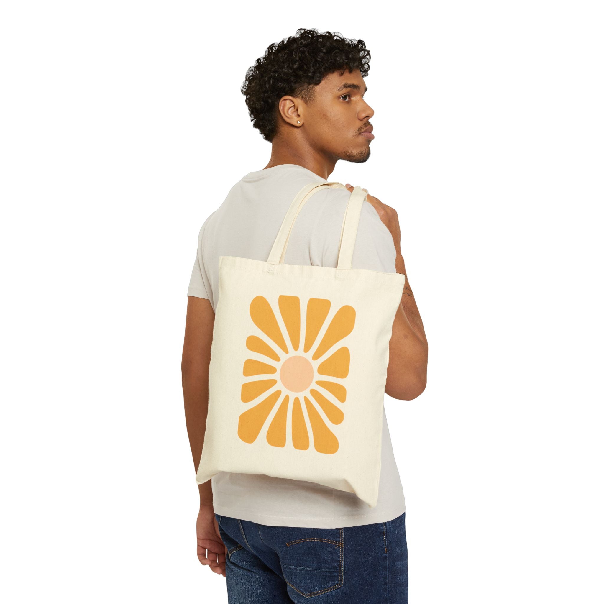 Golden Bloom Minimalist Tote