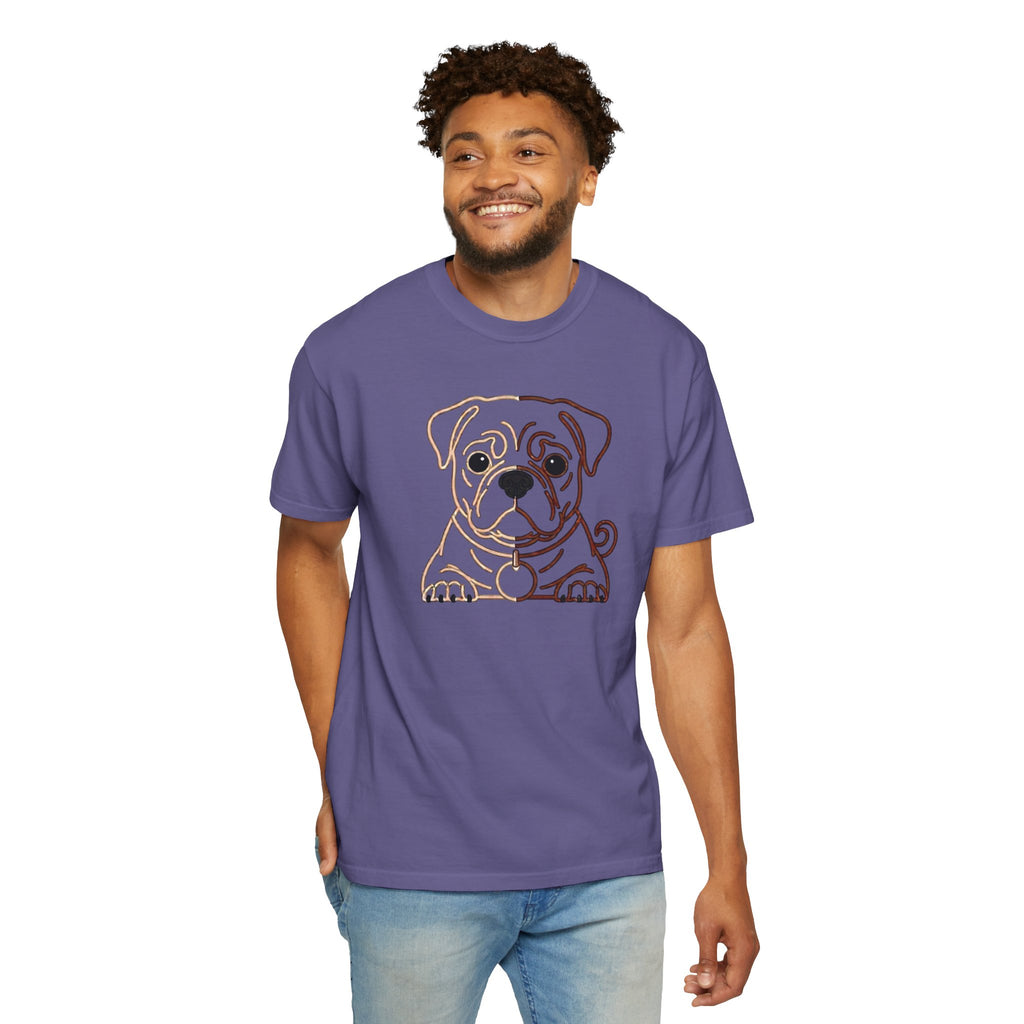 Bulldog Line Art T-Shirt – Cute Minimal Dog Graphic Tee