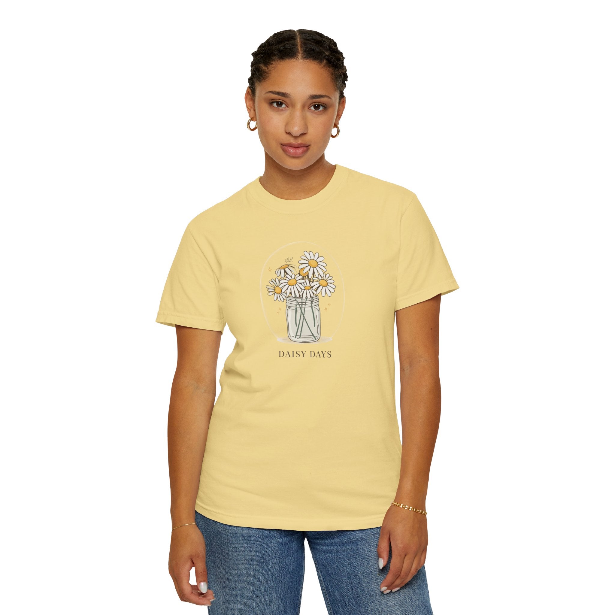 Daisy Days T-Shirt — Mason Jar Daisies Floral Graphic Tee