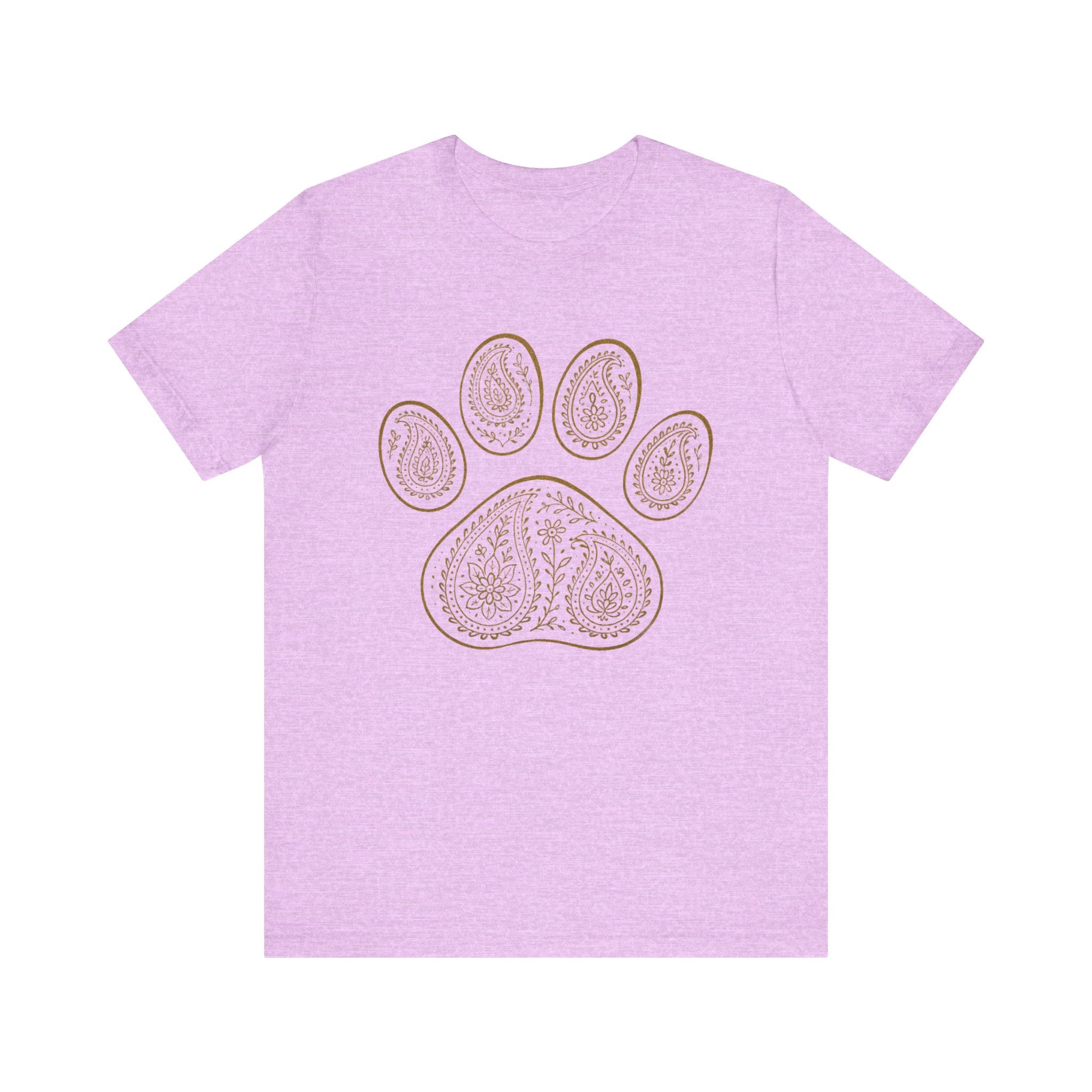 Gold Paisley Paw Print Tee