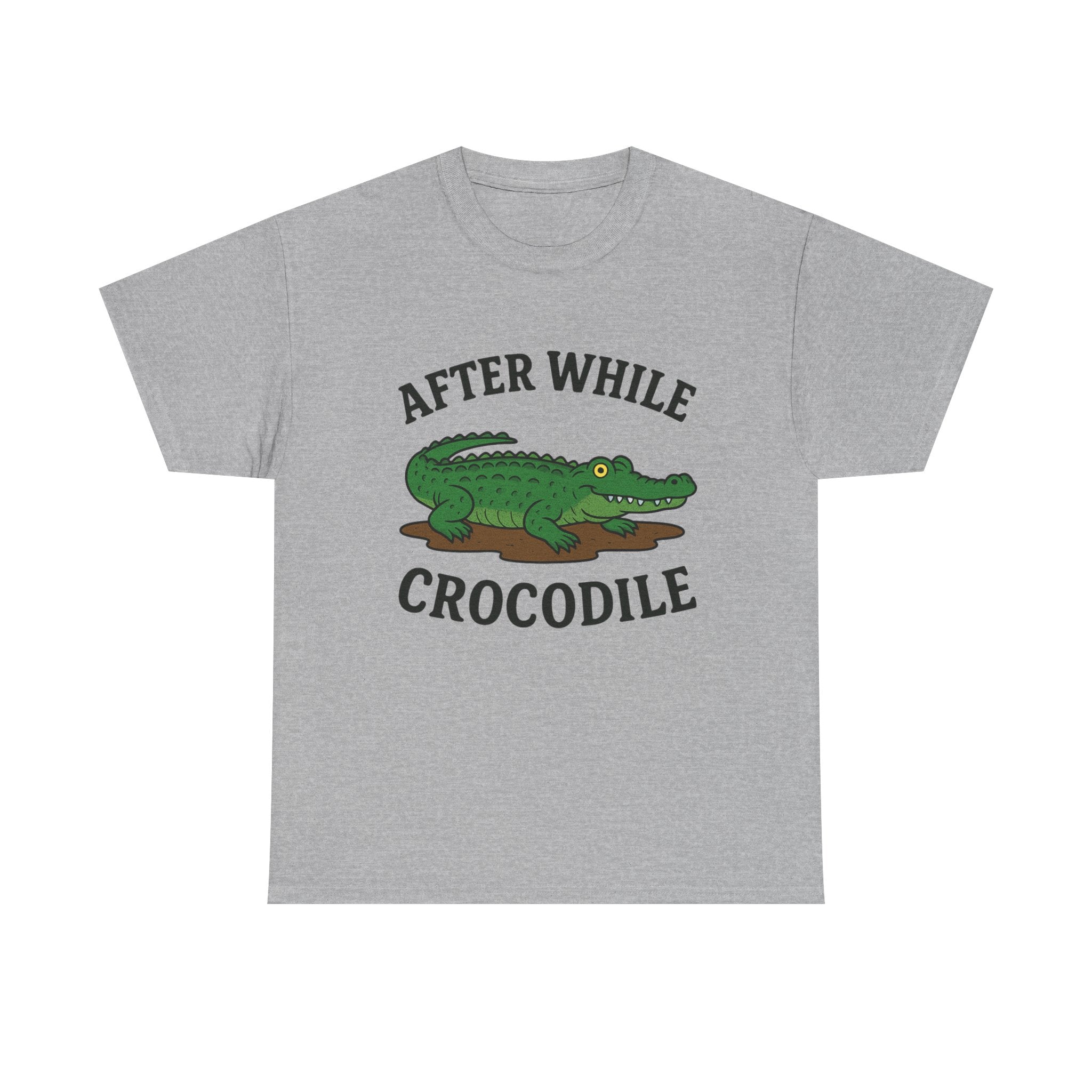 Crocodile Unisex Tee - After while, crocodile - Cute Minimalist Design