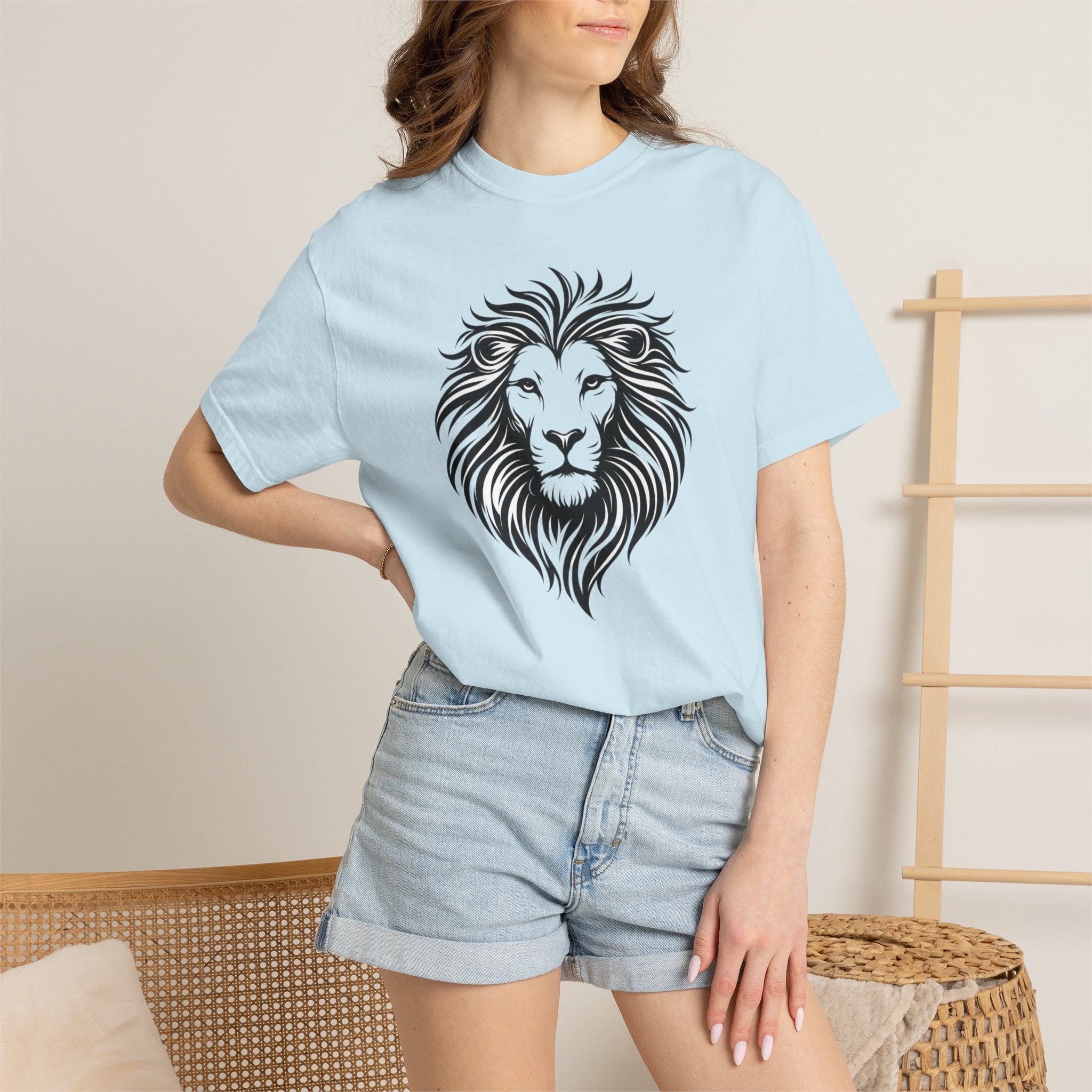 Lion Head Graphic T-Shirt — Bold Tribal Mane Tee for Men & Women